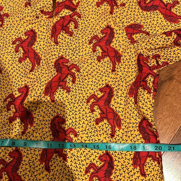 Vintage style 100% Cotton Ankara African  Batik Horse Print Summer Dress S/M - Picture 9 of 14